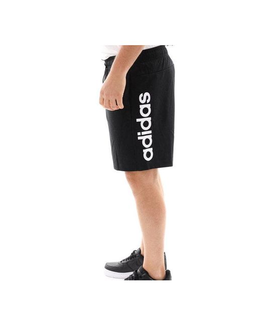 Adidas Black E Lin Shrt Sj Sports Knitted Shorts for men
