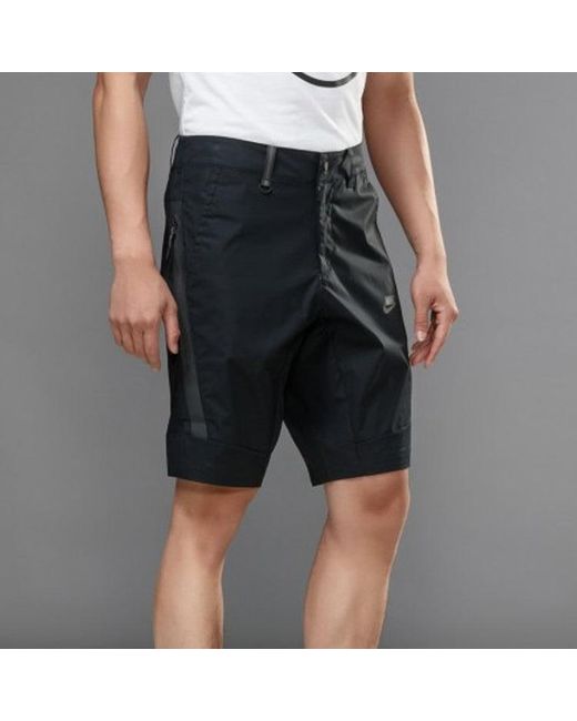 Nike Blue Logo Waterproof Zipper Cargo Shorts for men