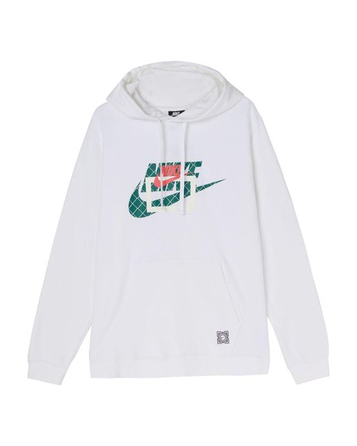 Nike White Cozy Casual Hooded Pullover for men
