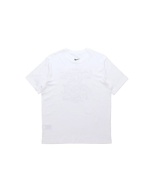 Nike White Lebron Strive For Greatness Basketball Sports Alphabet Printing Round Neck Short Sleeve T-Shirt for men