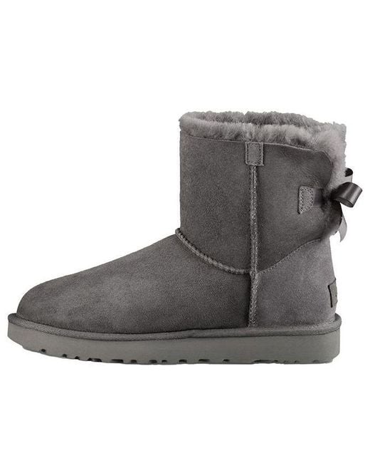 Ugg Gray (Wmns) Mini Bailey Bow Ii Boot Snow Boots
