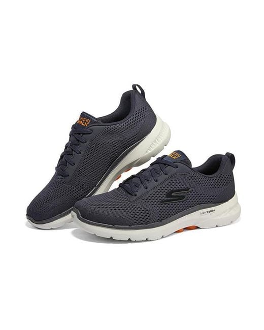 Skechers Blue Go Walk 6 Avalo Lace Up for men
