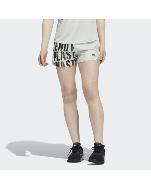 Adidas Green (Wmns) Run Fast Running Shorts With Inner Briefs