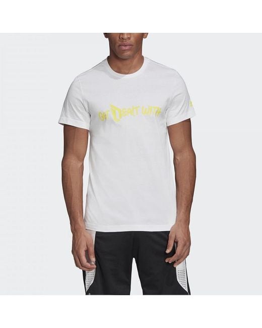 Adidas White Dame Hecklers Short Sleeve for men