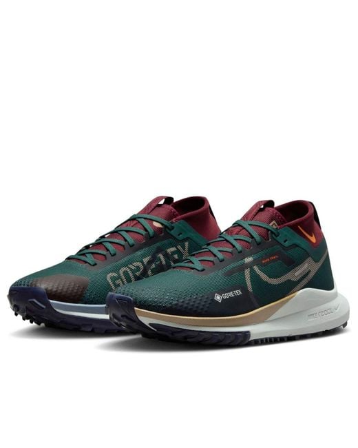 Nike Blue React Pegasus Trail 4 Gore-Tex 'Deep Jungle Night' for men