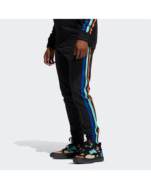 Adidas Black Harden Fle Pant Basketball Polar Fleece Bundle Feet Sports Long Pants for men