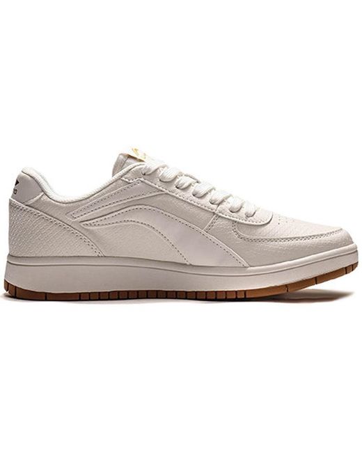 Li-ning White Casual Sneakers Low Canvas' for men