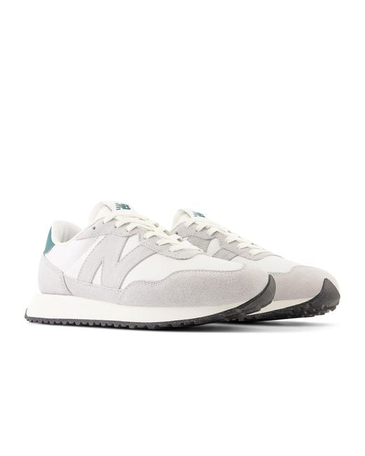New Balance White 237 'Vintage' for men