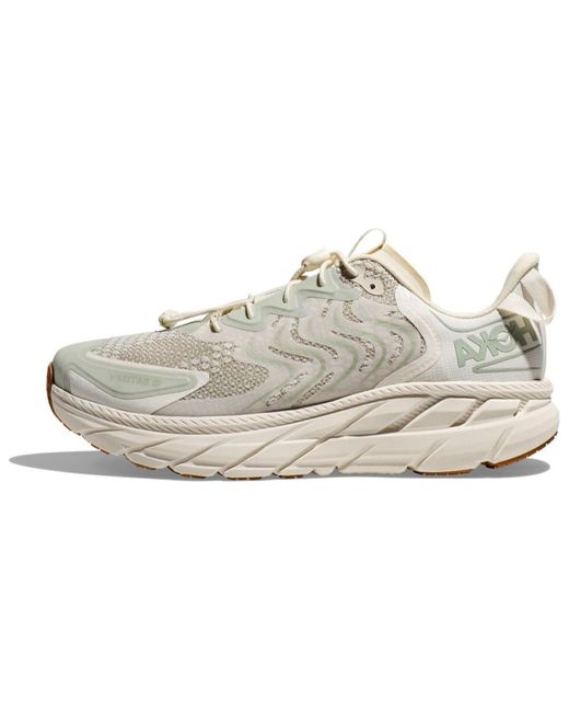 Hoka One One White Satisfy Clifton Ls Rubber-trimmed Mesh Sneakers for men