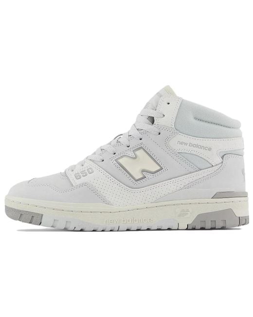 New Balance White 650R 'Light Aluminum Rain Cloud' for men