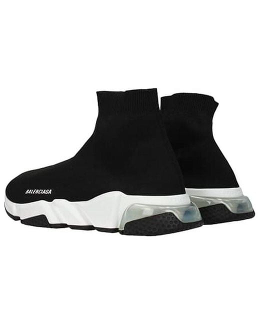 Balenciaga Black Speed Trainer 'Clear Sole for men