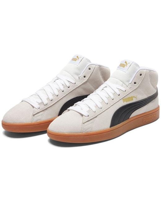 PUMA White Smash V2 Mid Sd