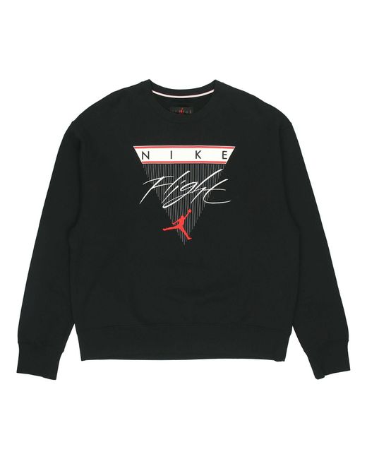 Nike Black Flight Print Crew-Neck Sports for men
