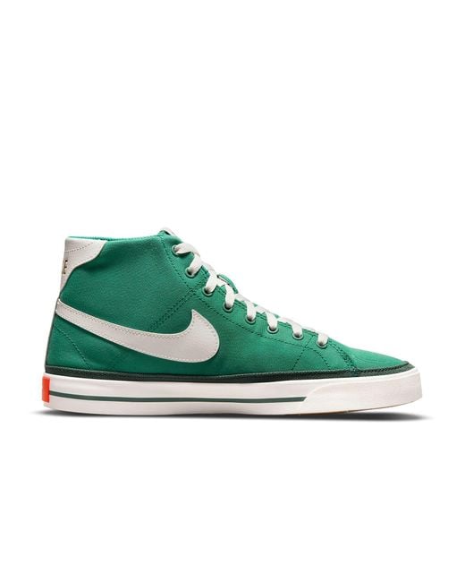 Nike Green Court Legacy Canvas Mid for men