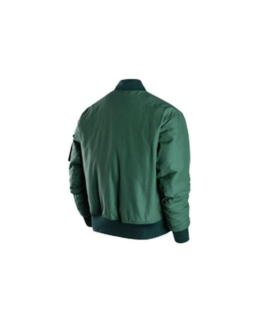 Nike Green Essentials Ma-1 Reversible Aviator Woven Padded Clothes Jacket for men