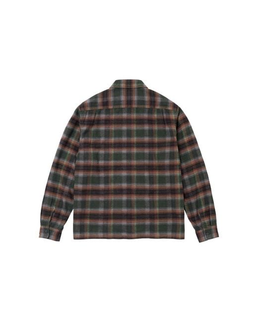 Supreme Shadow Plaid Flannel Zip Up Shirt in Red for Men | Lyst UK