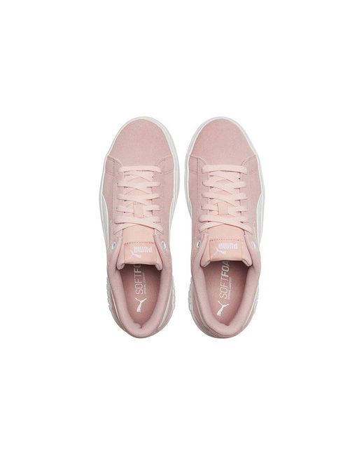 PUMA Pink (Wmns) Smash Platform V2 Suede 'Peachskin'