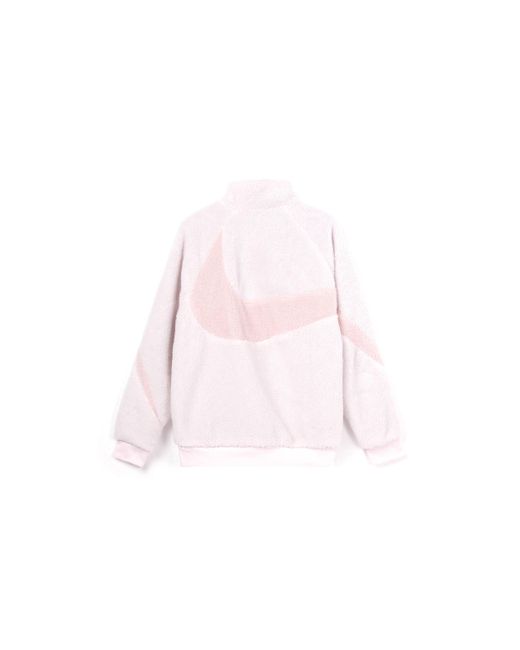 Nike Sportswear Swoosh Full-length Zipper Cardigan Reversible Logo Jacket Pink (asia Sizing) for men
