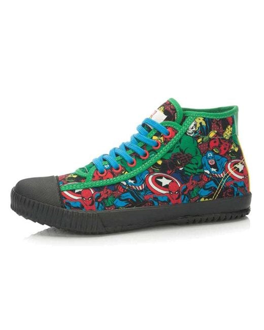 Li-ning Blue (Wmns) X Marvel Comics Graphic Classic Canvas Shoes