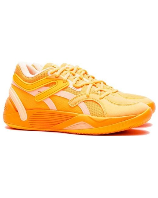 PUMA Orange Trc Blaze Court 'Neon Citrus' for men