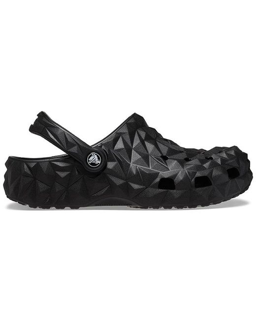 CROCSTM Black Classic Geometric Clogs