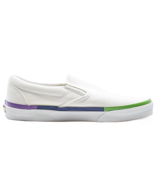 Vans White Classic Slip-On for men