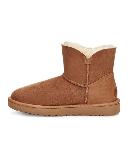 Ugg Brown (Wmns) Bailey Zip Mini Retro Fleece Lined