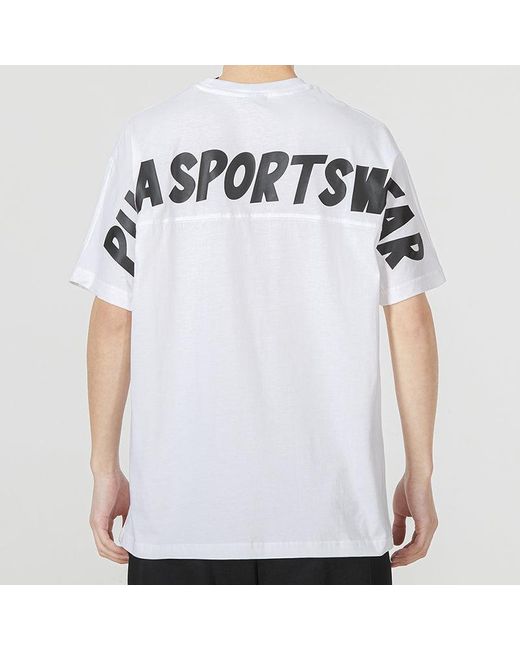 PUMA White Slogan Sportswear Tee for men