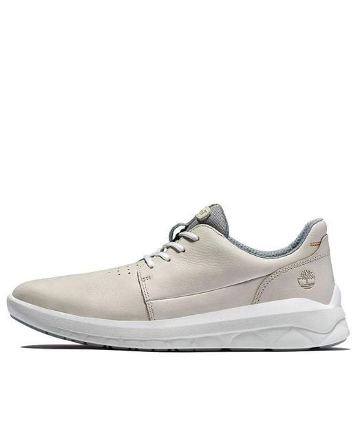 Timberland White Bradstreet Ultra Leather Sneakers for men