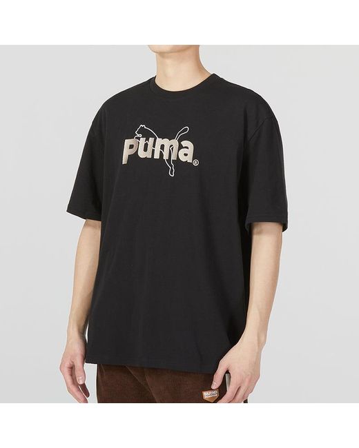 PUMA Black Team Graphic Shirt for men