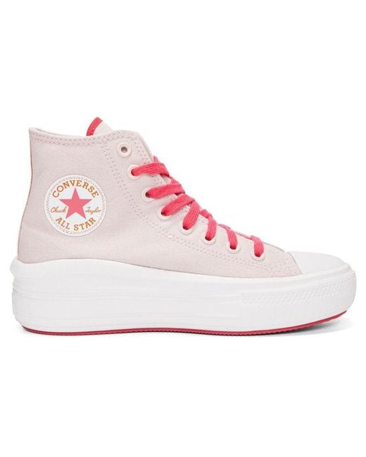 Converse Chuck Taylor All Star Move High 'barely Rose' in White | Lyst