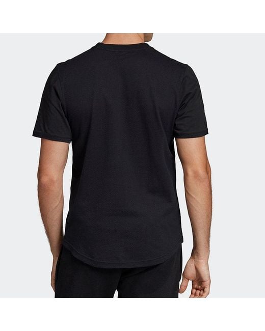 Adidas Black Training Sports Solid Color Short Sleeve for men