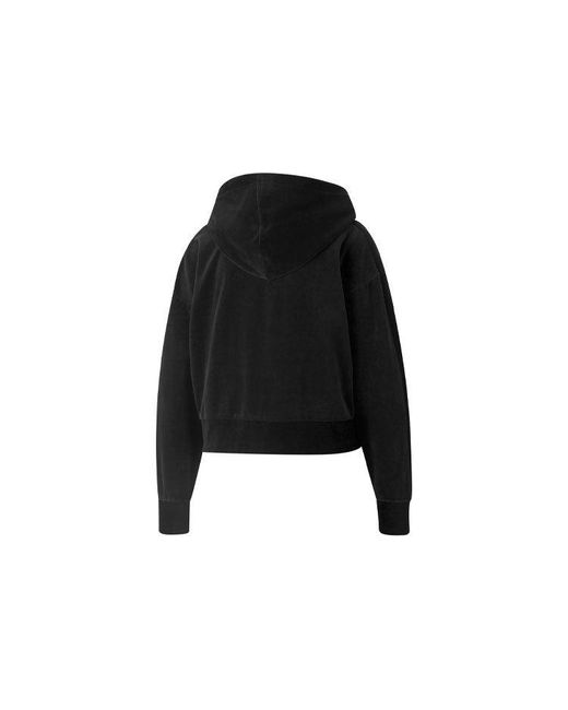 PUMA Black (Wmns) Casual Embroidered Zipper Short Hooded Jacket