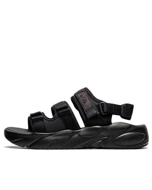 Asics Black Gel Bondal Sandals 'Triple' for men