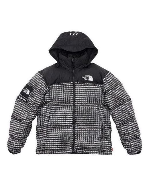 Supreme Gray X The North Face Studded Nuptse Jacket for men
