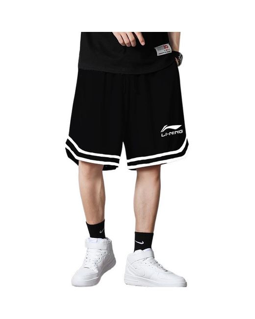 Li-ning Black Dna Logo Basketball Shorts for men