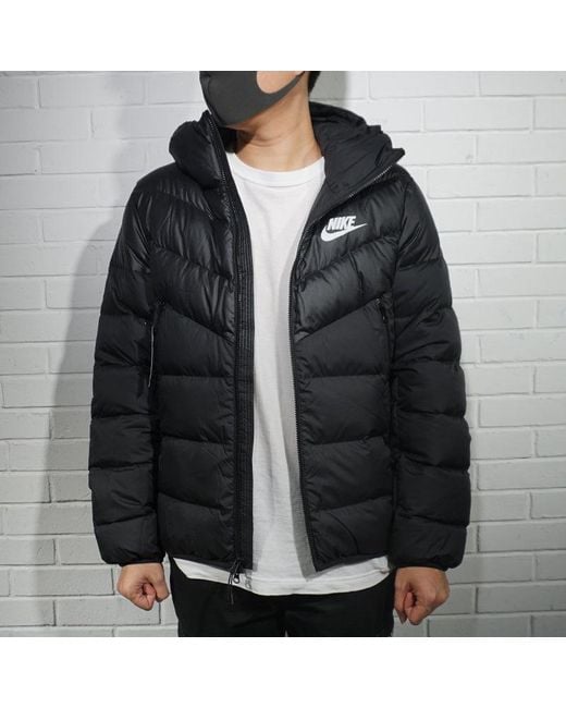 Nike Blue Sportswear Down Fill Sports Hooded Down Jacket for men