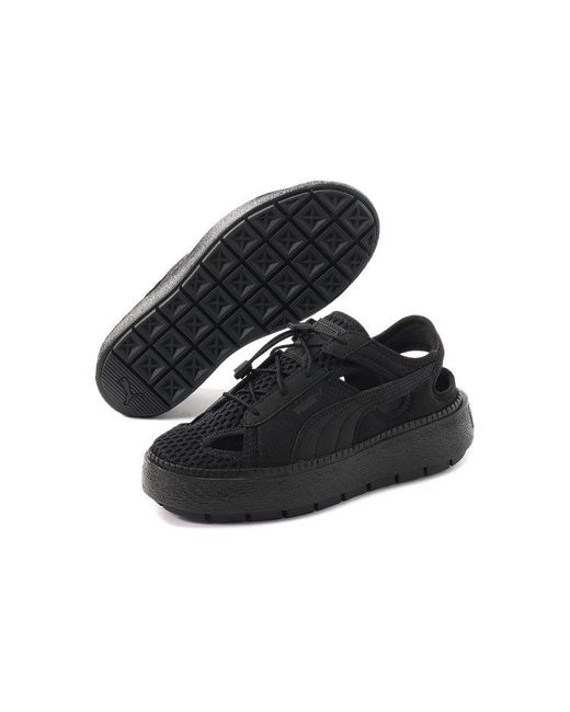PUMA Black (Wmns) Basket Platform Trace Light Mule