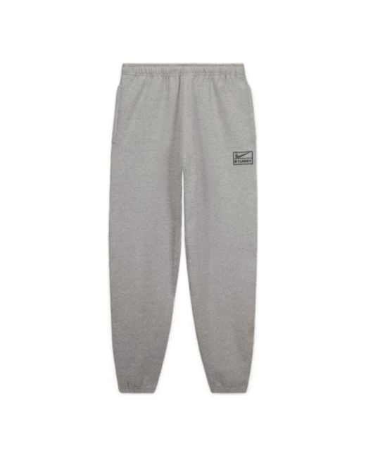 Nike Gray X Stussy Sweatpants 'Dark Heather' for men
