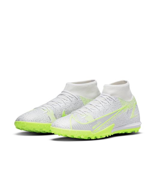 Nike Green Mercurial Superfly 8 Academy Tf 'Metallic Volt' for men