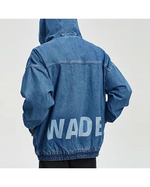 Li-ning Blue Way Of Wade Loose Fit Denim Hooded Jacket 'Denim' for men