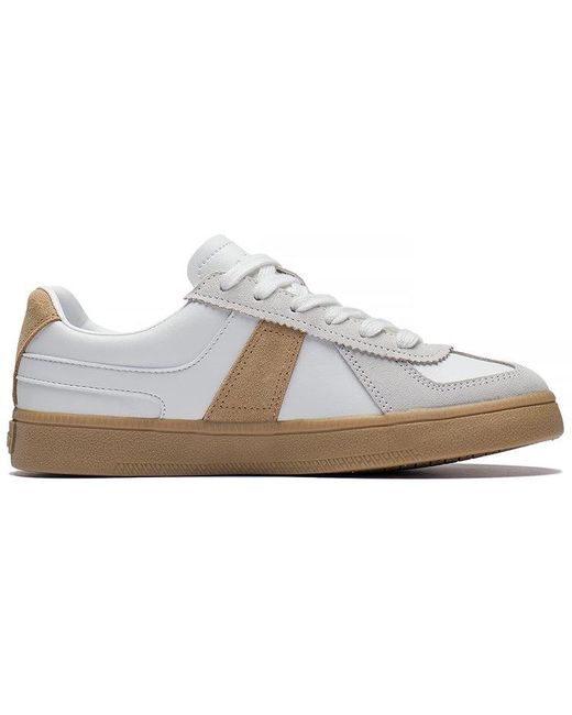 Li-ning White Skateboarding Low Khaki' for men