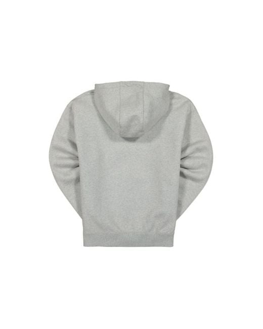 Nike Gray Small Logo Loose Long Sleeves Pullover Hooded Sports for men