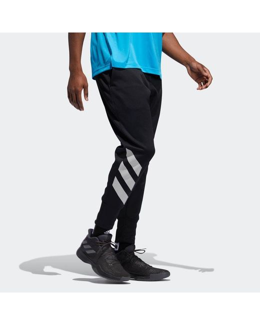 Adidas Black Act Side Stripe Printing Sports Long Pants for men