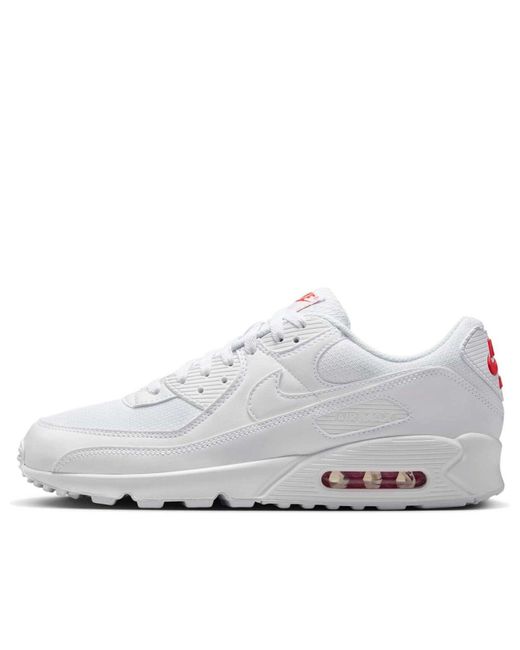 Nike White Air Max 90 Light Crimson' for men