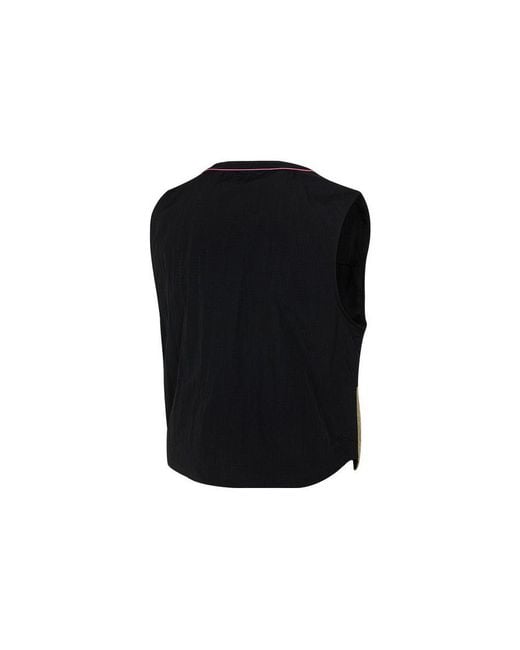 Nike Black Sports Casual Breathable All-Match Stitching Stacked Mesh Vest for men
