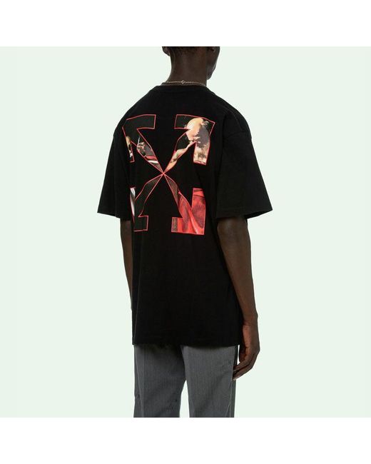 Off-White c/o Virgil Abloh Black Caravaggio Short-Sleeve Over Tee for men