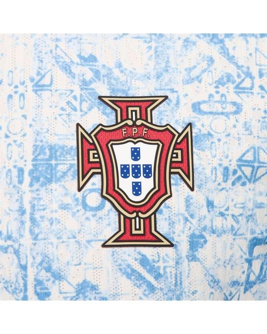 Nike Blue Portugal 24/25 Match Away Authentic Soccer Jersey for men