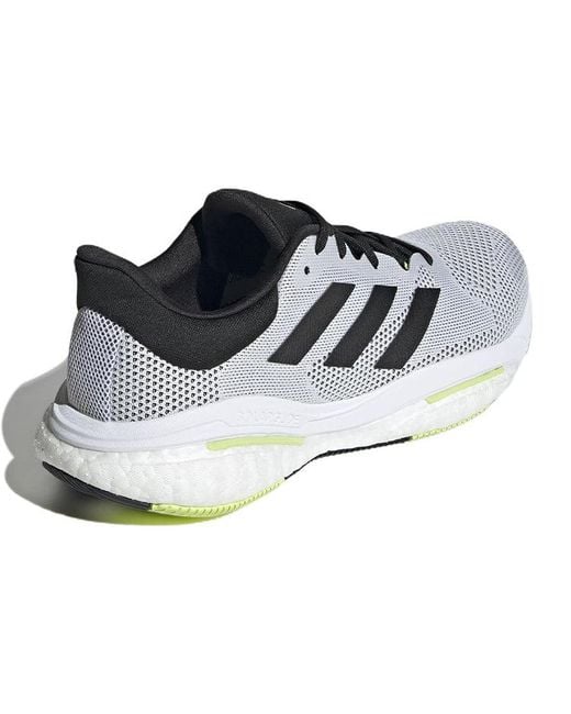 Adidas White Solarglide 5 Pulse Lime' for men