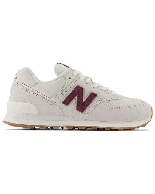 New Balance Pink 574 'Bone Burgundy' for men